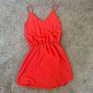 Krisa Red Spaghetti Dress